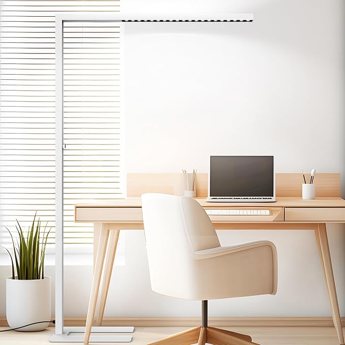 LED Floor Lamp with Uplight & Downlight, Dimmable, 7350LM