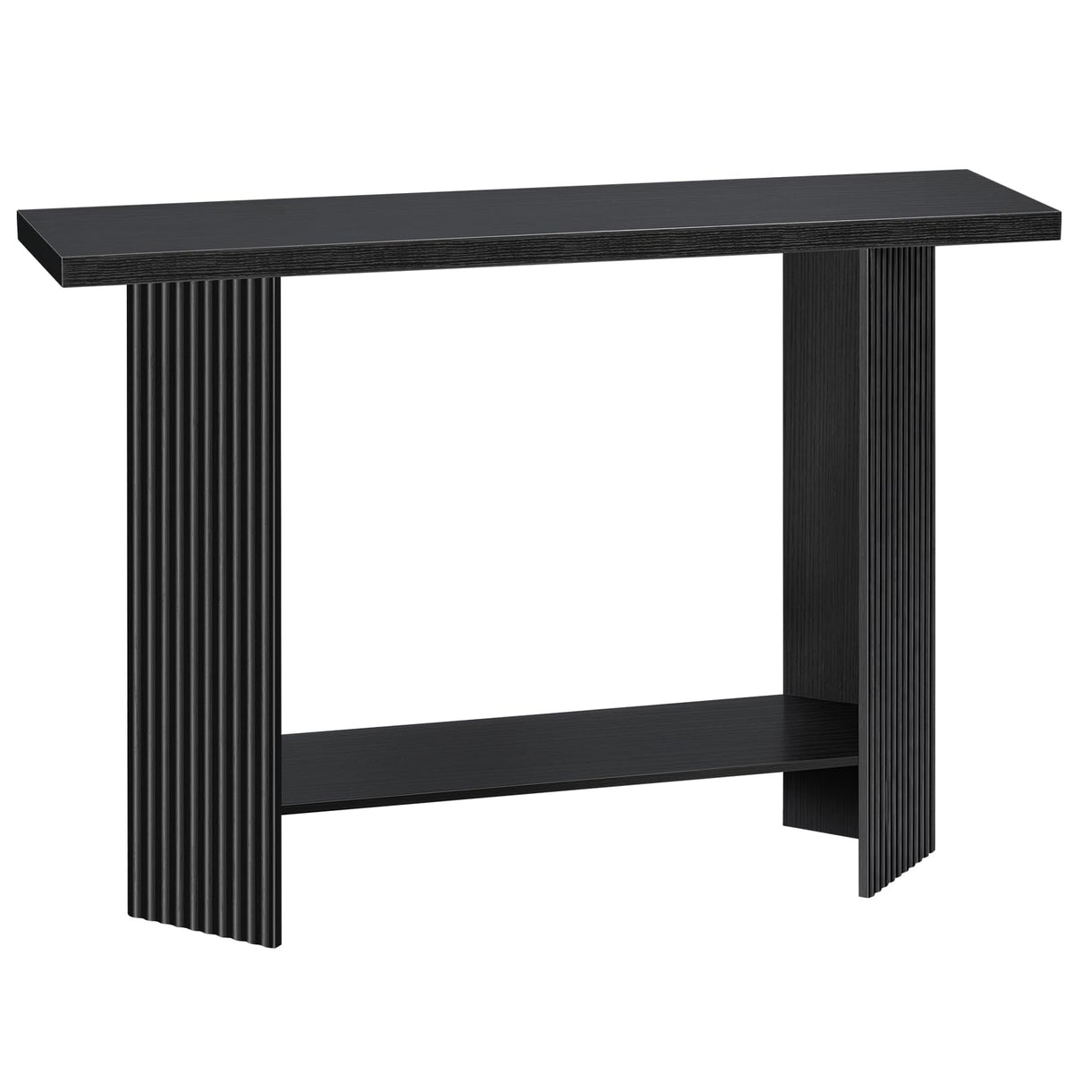 Black Fluted Console Table