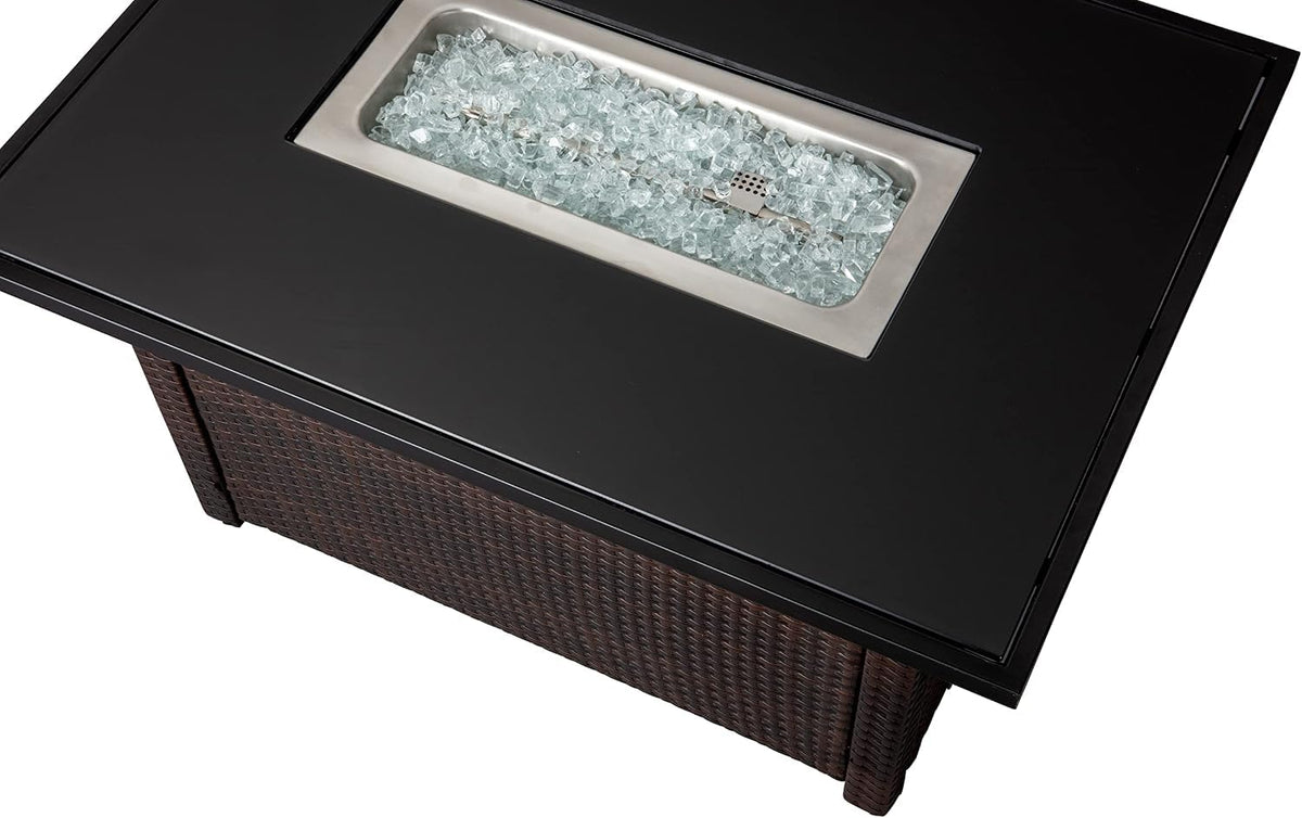 Rectangular Gas Fire Pit Table