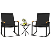 3-Piece Outdoor Rocking Bistro Set