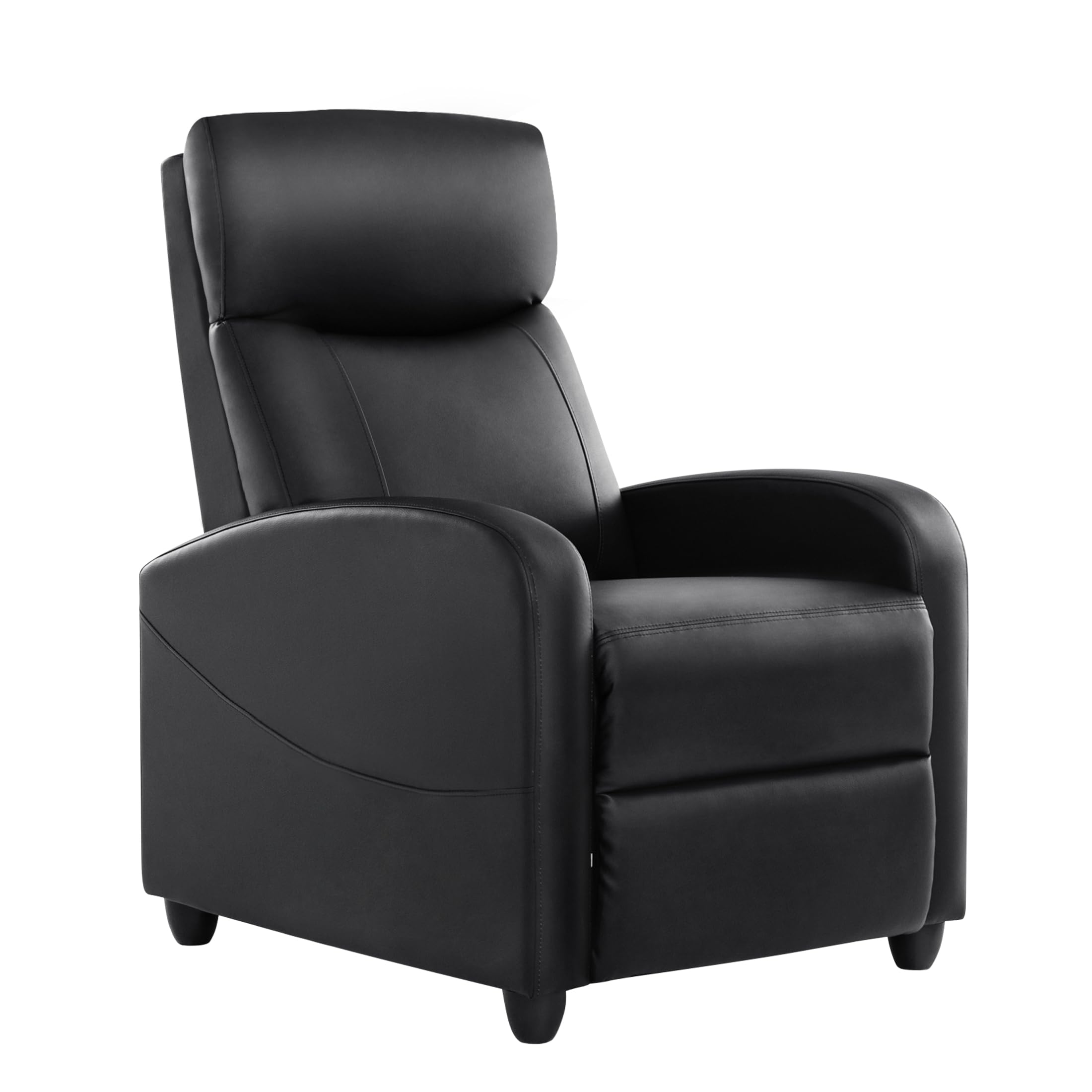 Sweetcrispy Recliner Chair Fabric Recliner Sofa No Massage, Home Theater Seating with Lumbar Support, Adjustable Push Back Overstuffed High-Density Sponge Reclining for Living Room, Grey