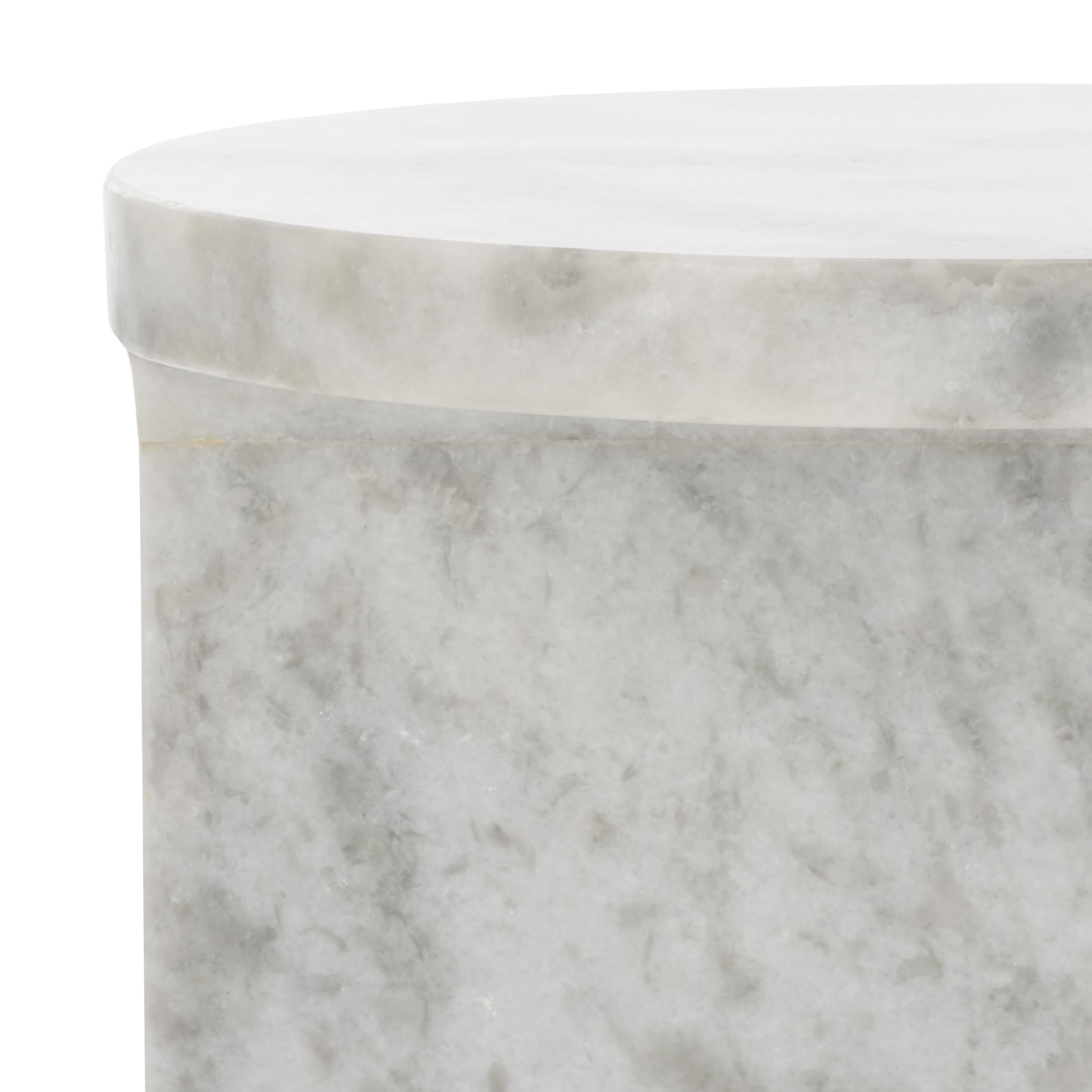 SAFAVIEH Couture Collection Melinda White Marble Accent C-Table (Fully Assembled)