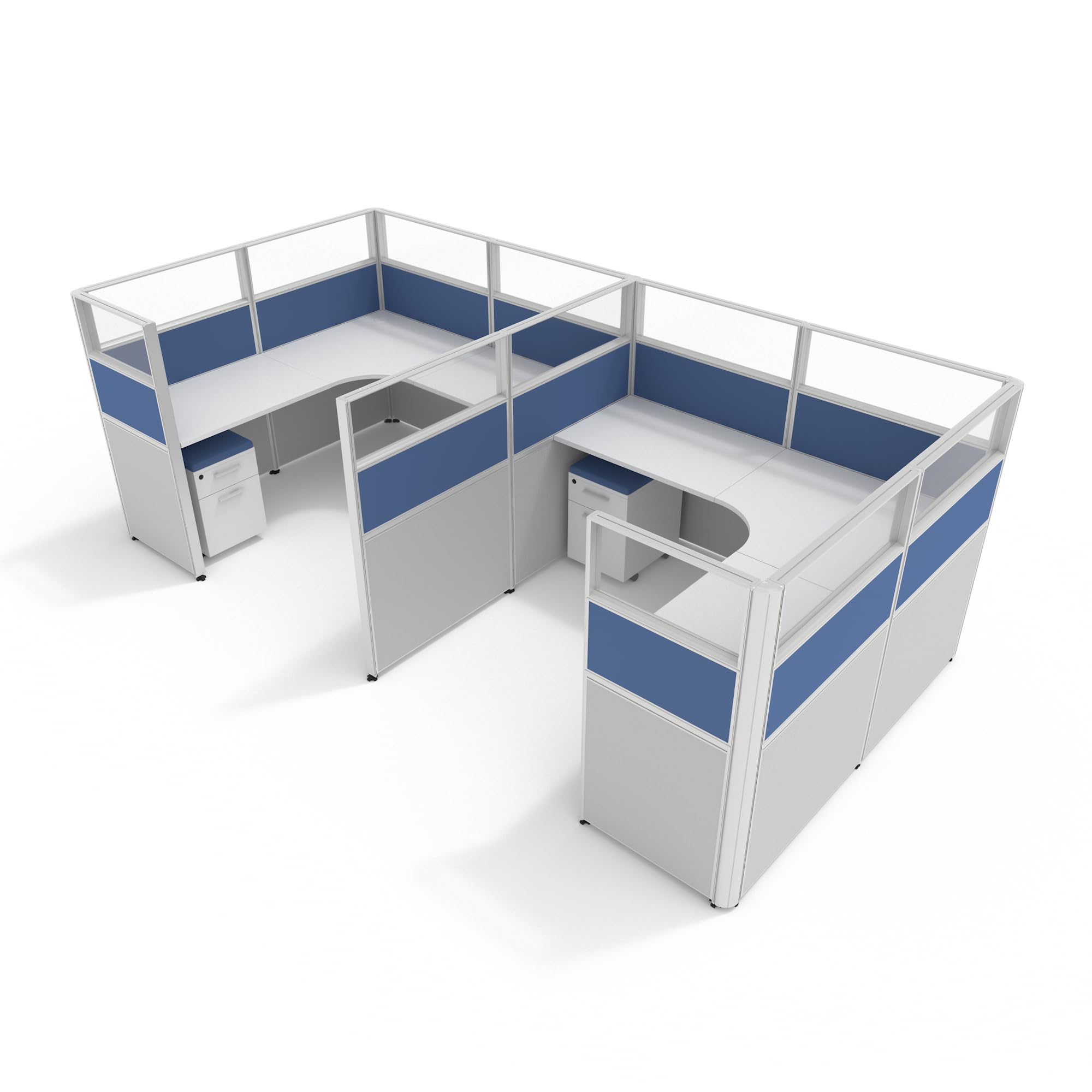 Modular Office Cubicle Kit – 7 Layout Options