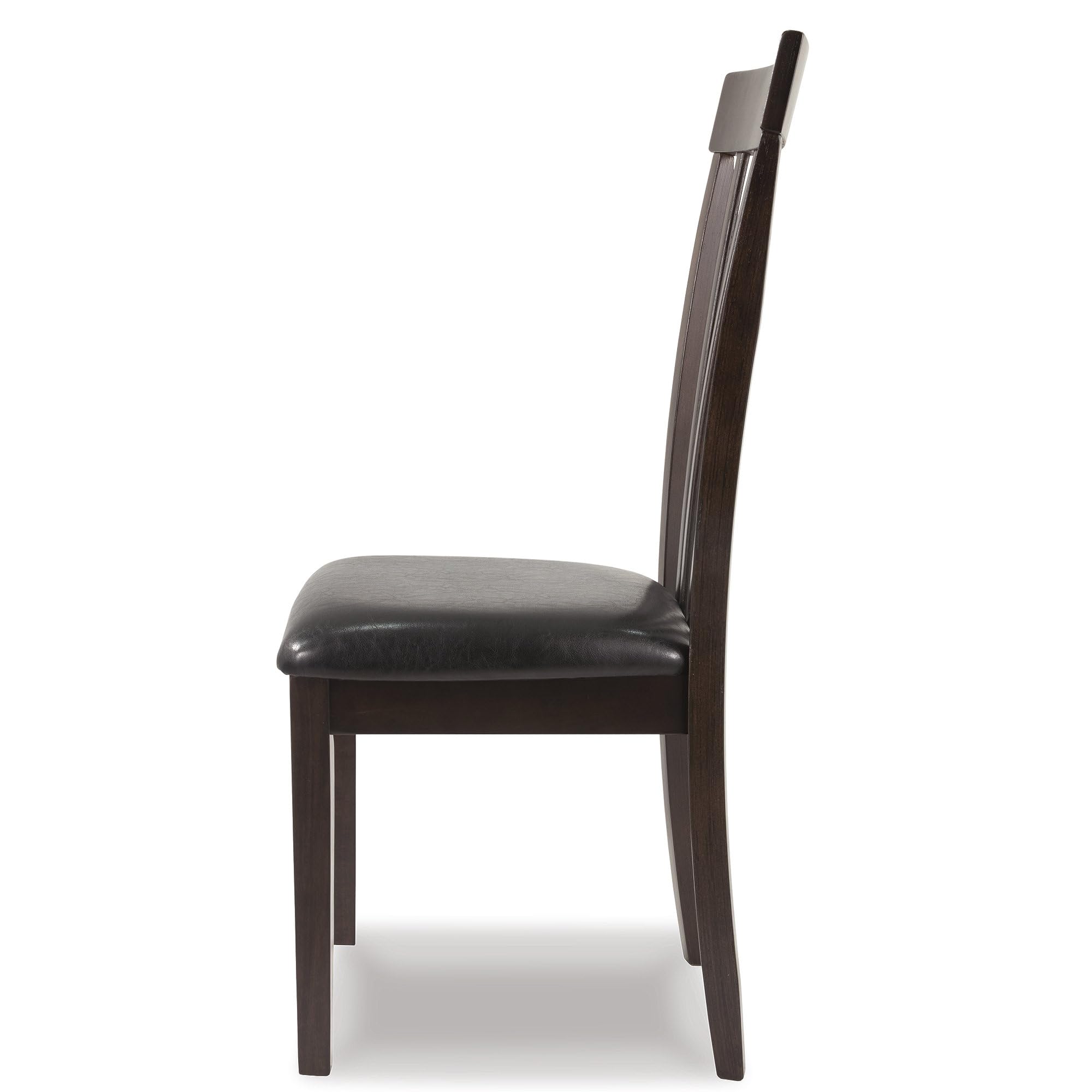 Dark Brown Rake Back Dining Chairs, Set of 2