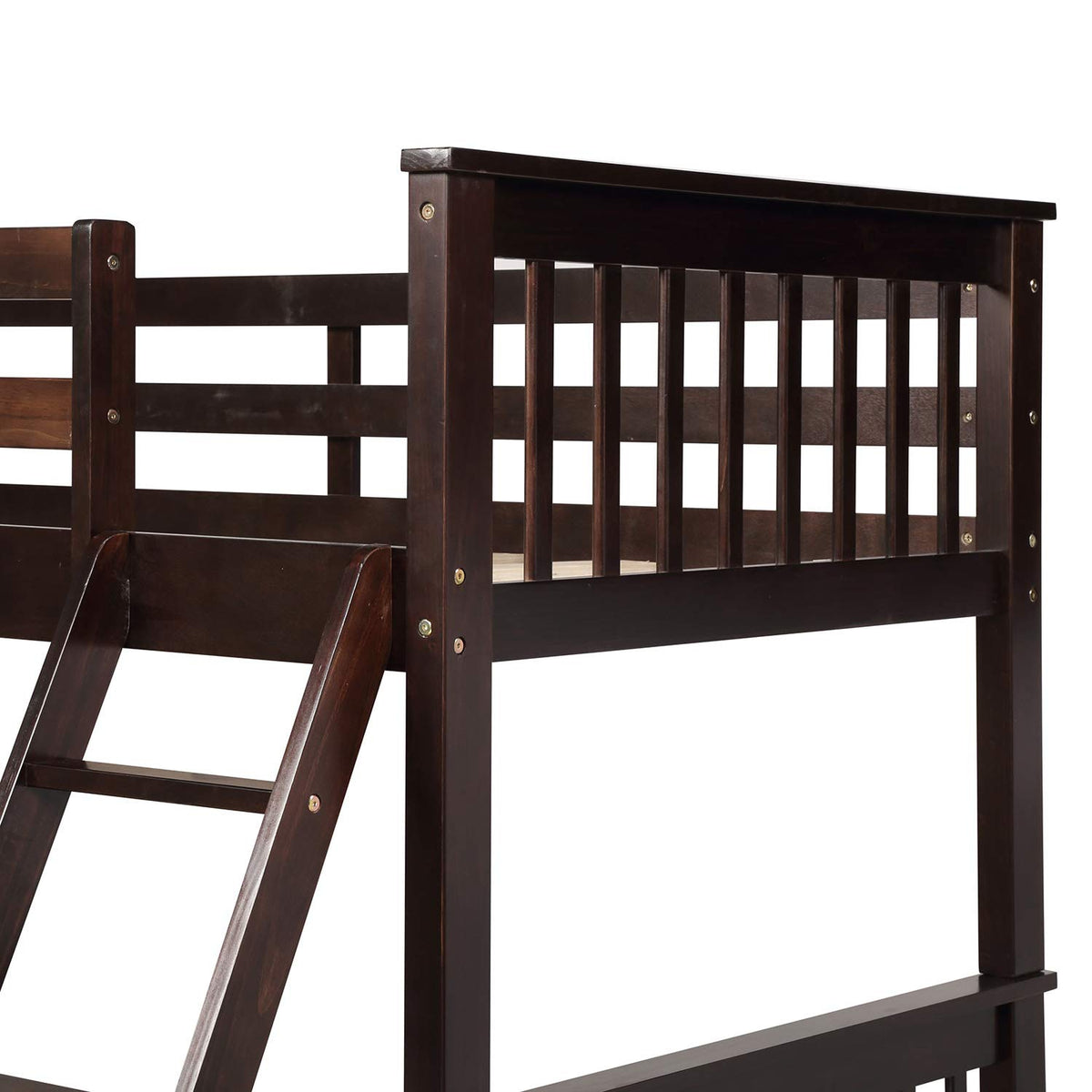 Harper & Bright Designs Twin Over Full Bunk Bed with Drawers and Ladder, Espresso