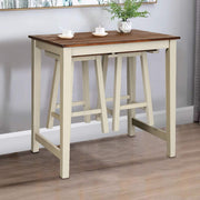 3-Piece Counter Height Pub Table Set with 2 Bar Stools