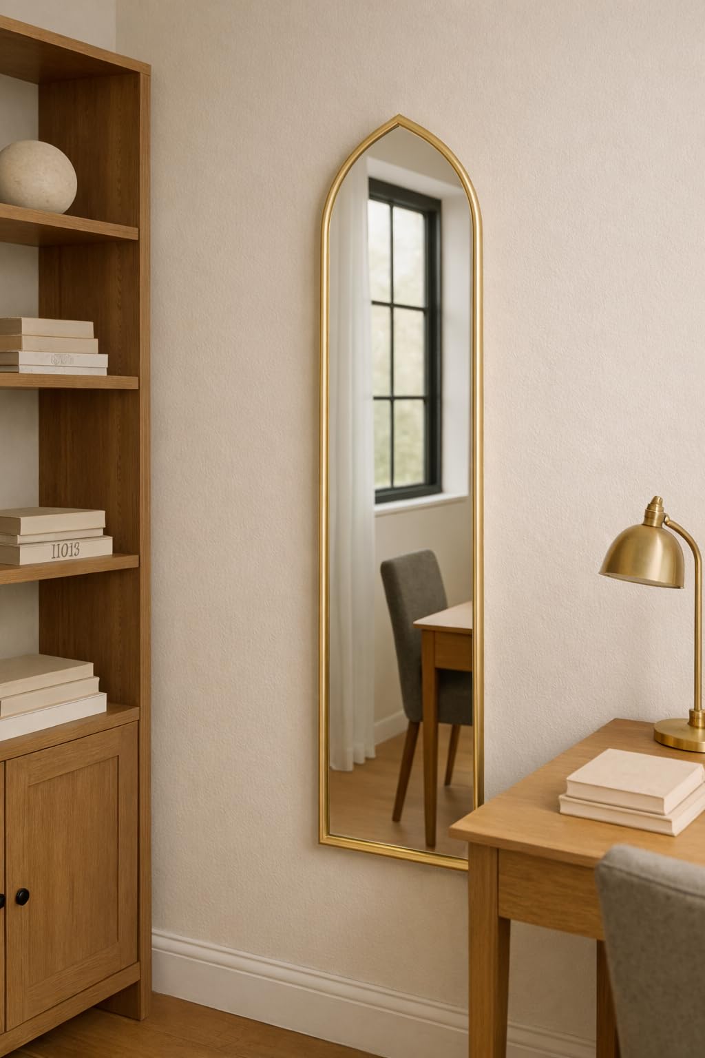 Gold Arched Wall Mirror