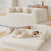 Zevi Living 80" Convertible Futon Sofa Bed, Boneless Couch for Living Room