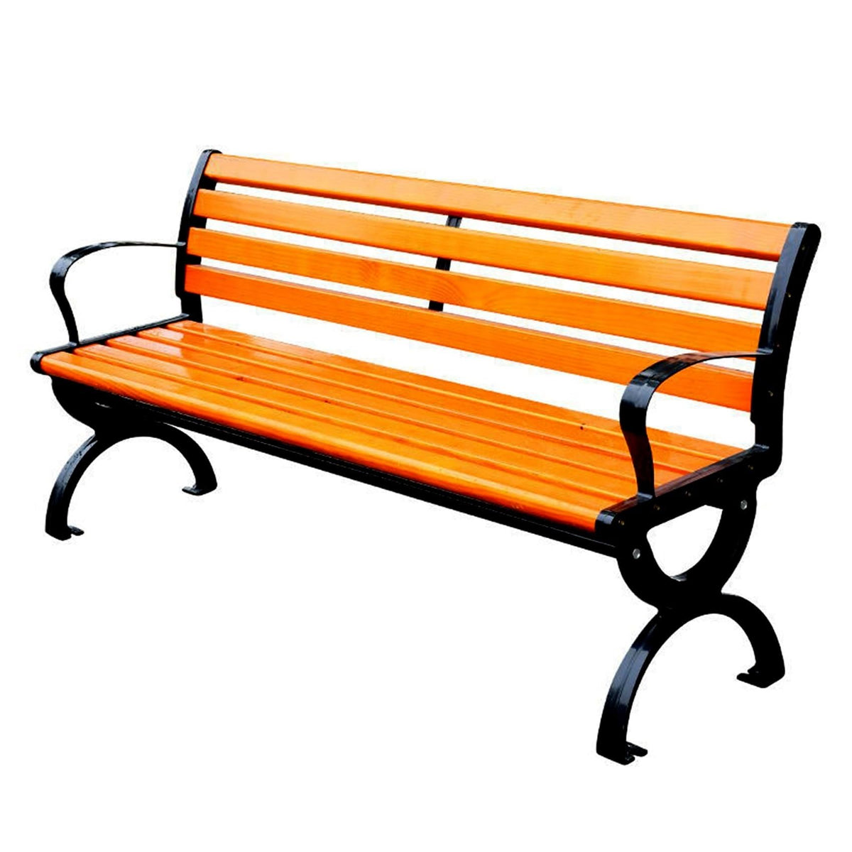 Hlaoxins Garden Bench,Outdoor Benches,Porch/Deck/Patio Furniture Bench with Backrest and Armrests, Weather Proof, Durable, Easy to Assemble(47in)