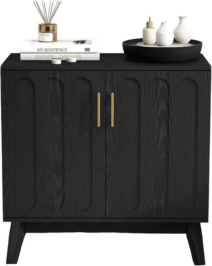 Rattan Sliding Door Sideboard Buffet Cabinet