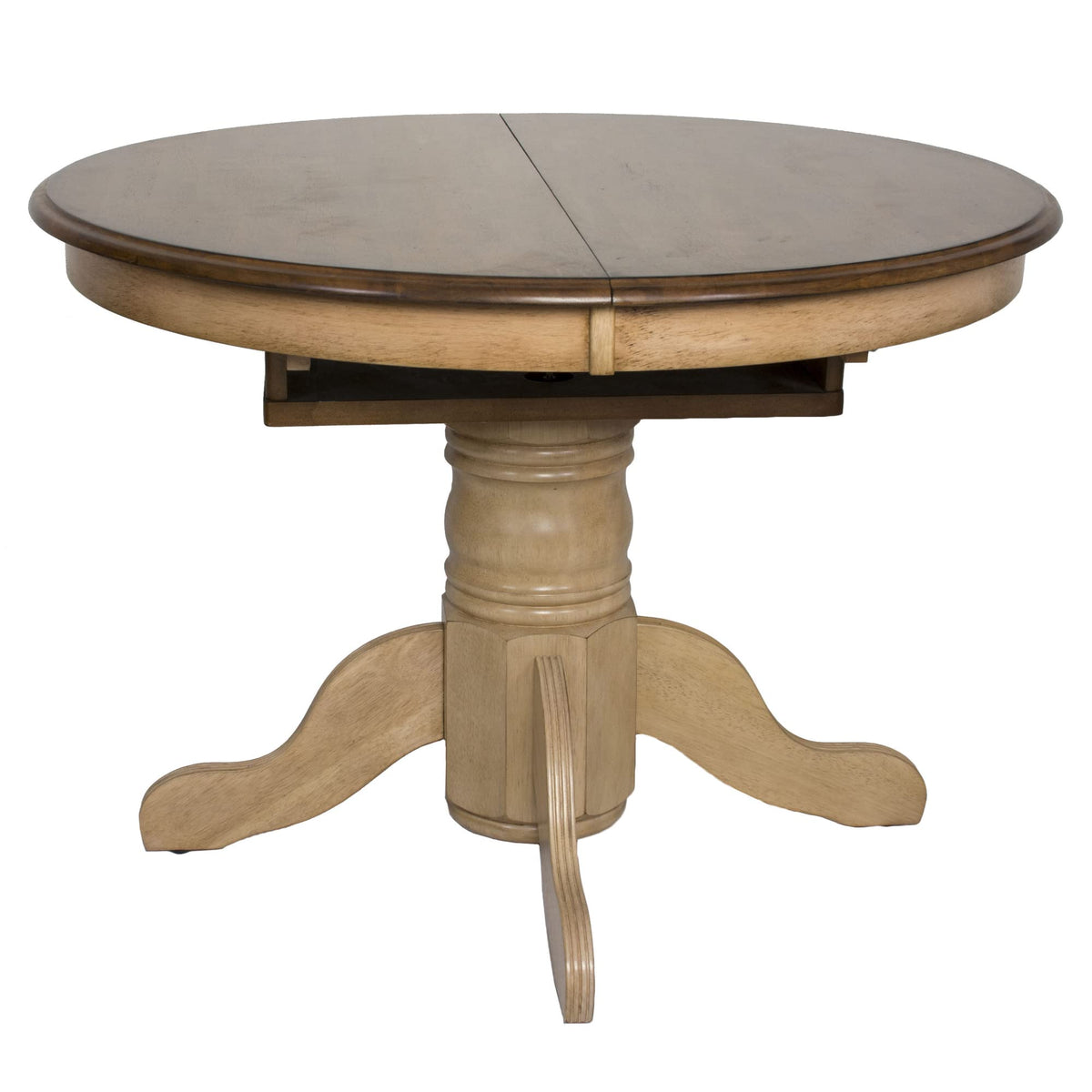 Sunset Trading 5 Piece Brook Round or Oval Butterfly Leaf Dining Set with Napoleon Chairs