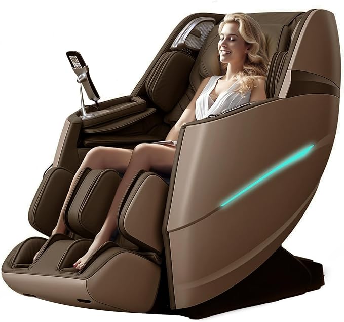Full Body Zero Gravity Massage Chair – 55" SL-Track, 4D, 40 Airbags, Yoga Stretch