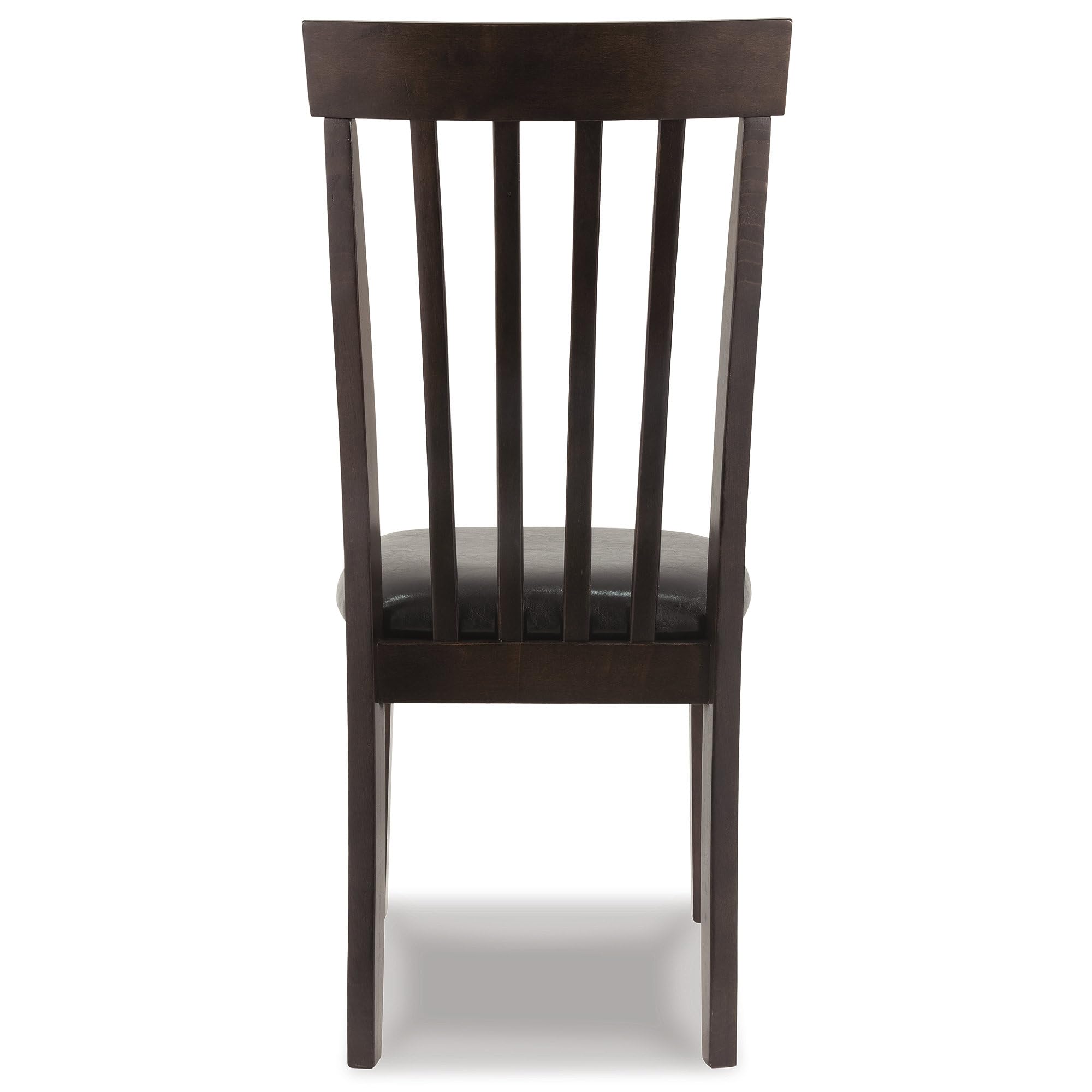 Dark Brown Rake Back Dining Chairs, Set of 2
