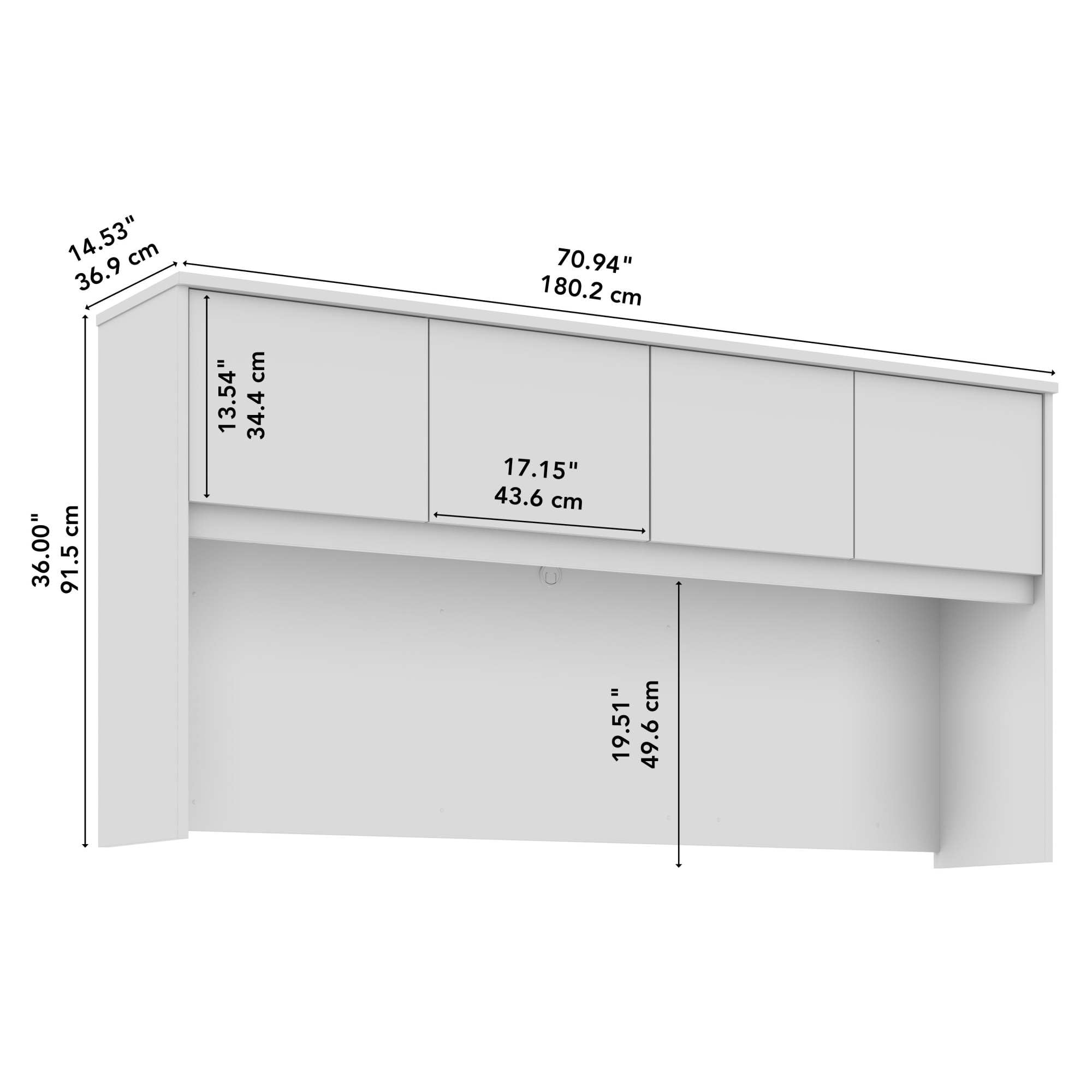 72W Desk Hutch – Black Walnut