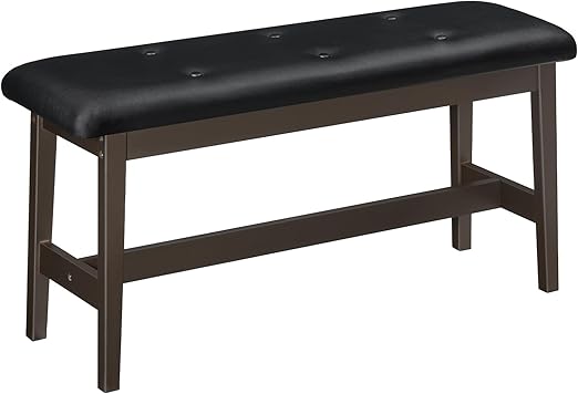 Bamboo Dining Bench with Upholstered Seat