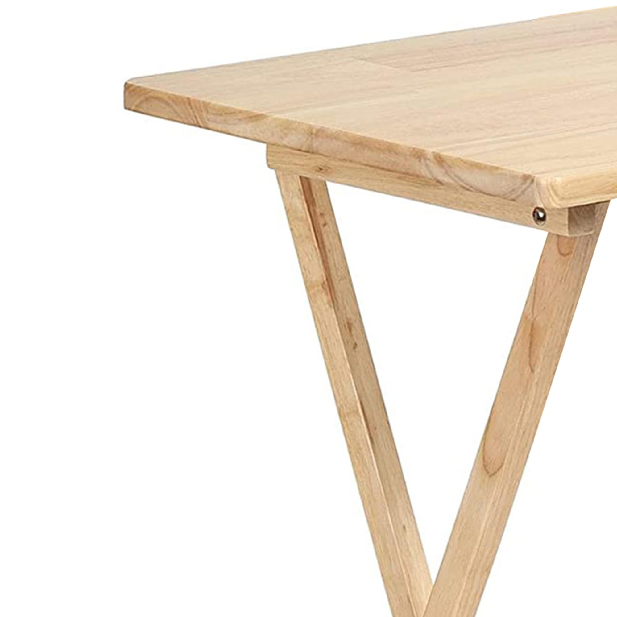 Folding TV Tray Tables Set of 7 with Storage Rack