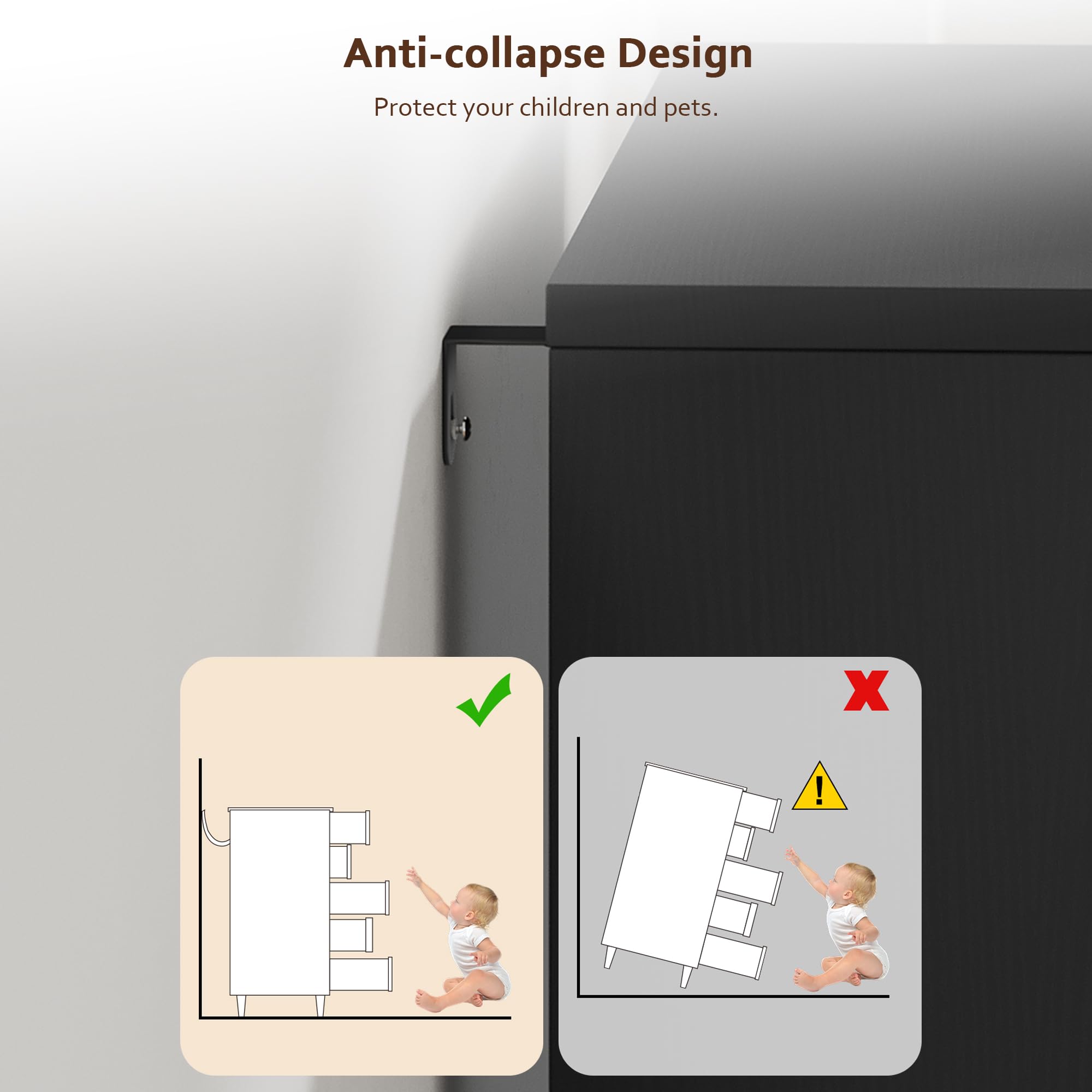 5-Drawer Dresser with Hidden Storage
