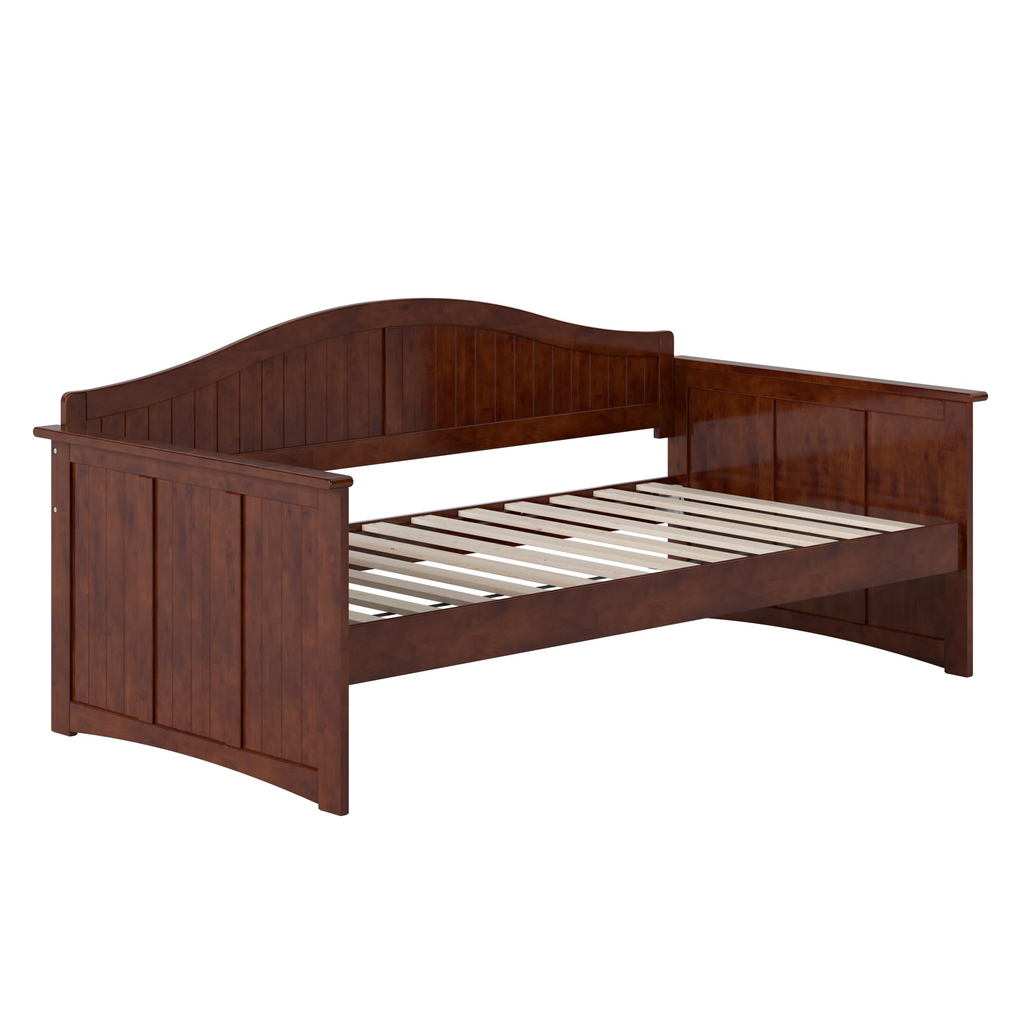 Solid Wood Twin Daybed with Beadboard Design & 2 Storage Drawers