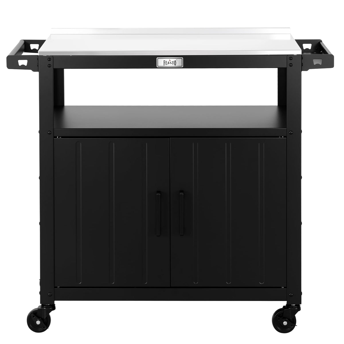 Outdoor Grill Cart with Cabinet