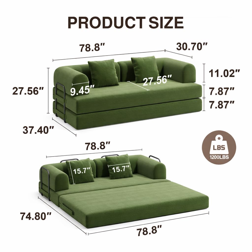 5-in-1 Convertible Sofa Bed