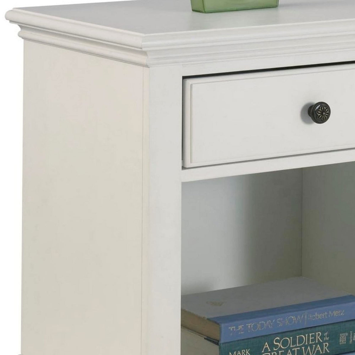 Off-White Storage Nightstand