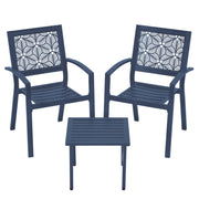 3-Piece Patio Bistro Set with 2 Chairs & Table