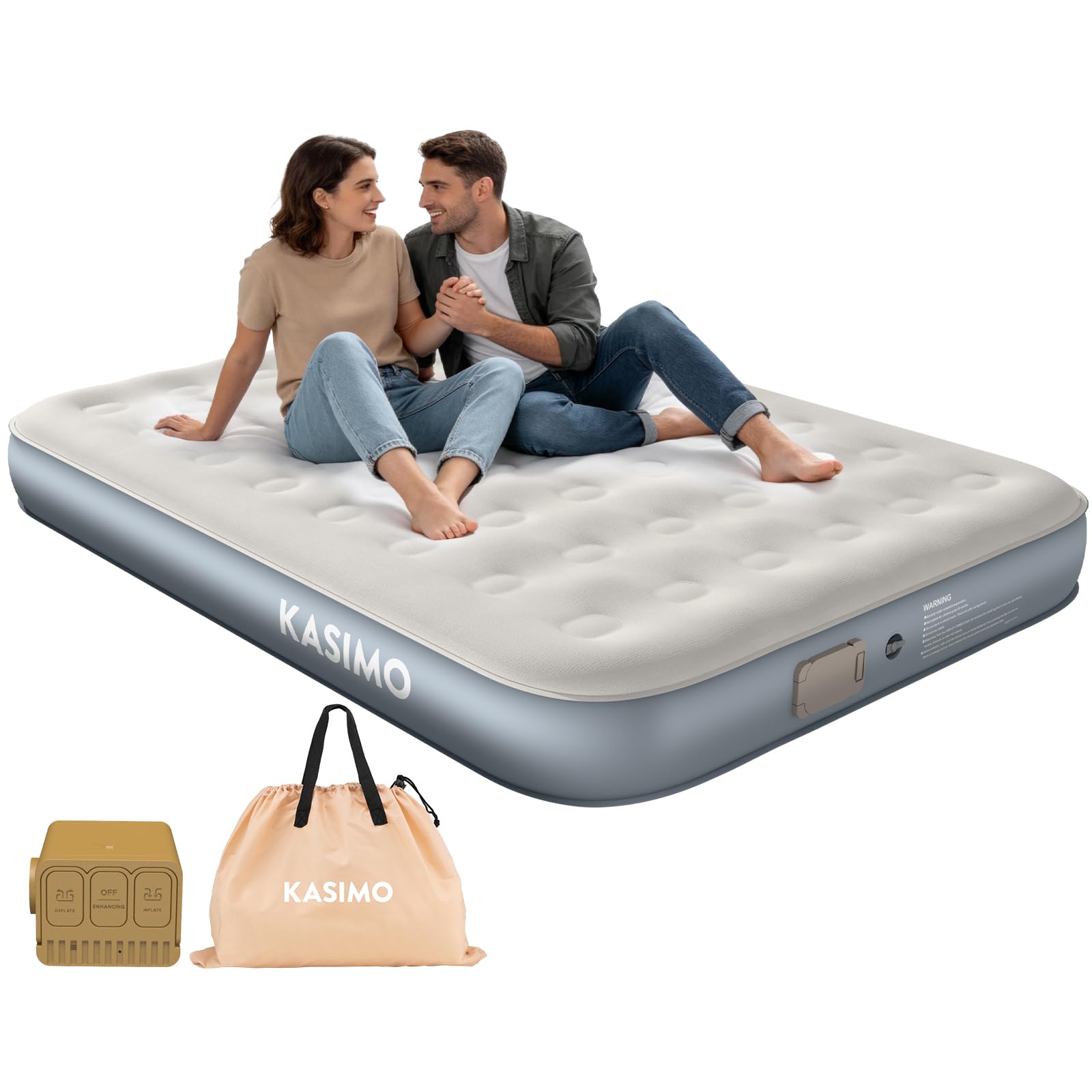 Queen Air Mattress with Built-In Battery Pump