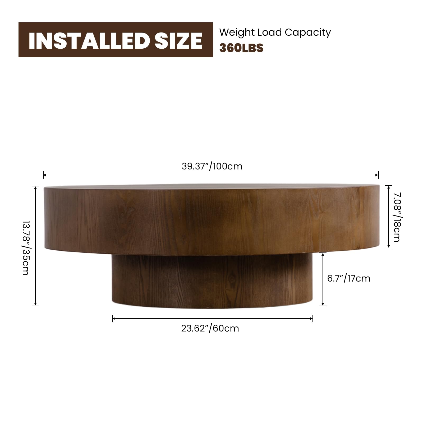 Round Drum Coffee Table