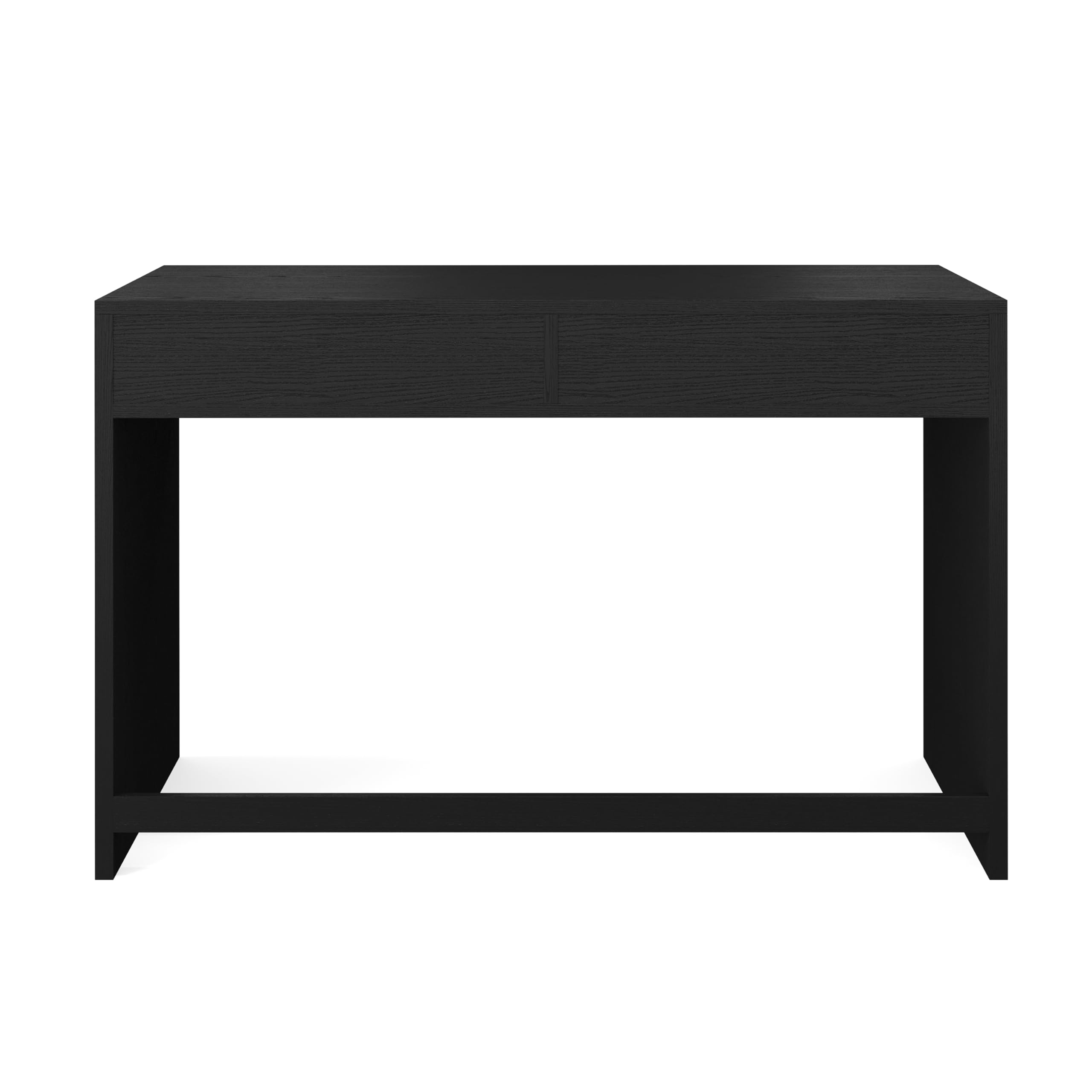 Martha Stewart Kayden Home Office Modular Desk with 2 Drawers in Black with Oil Rubbed Bronze Hardware