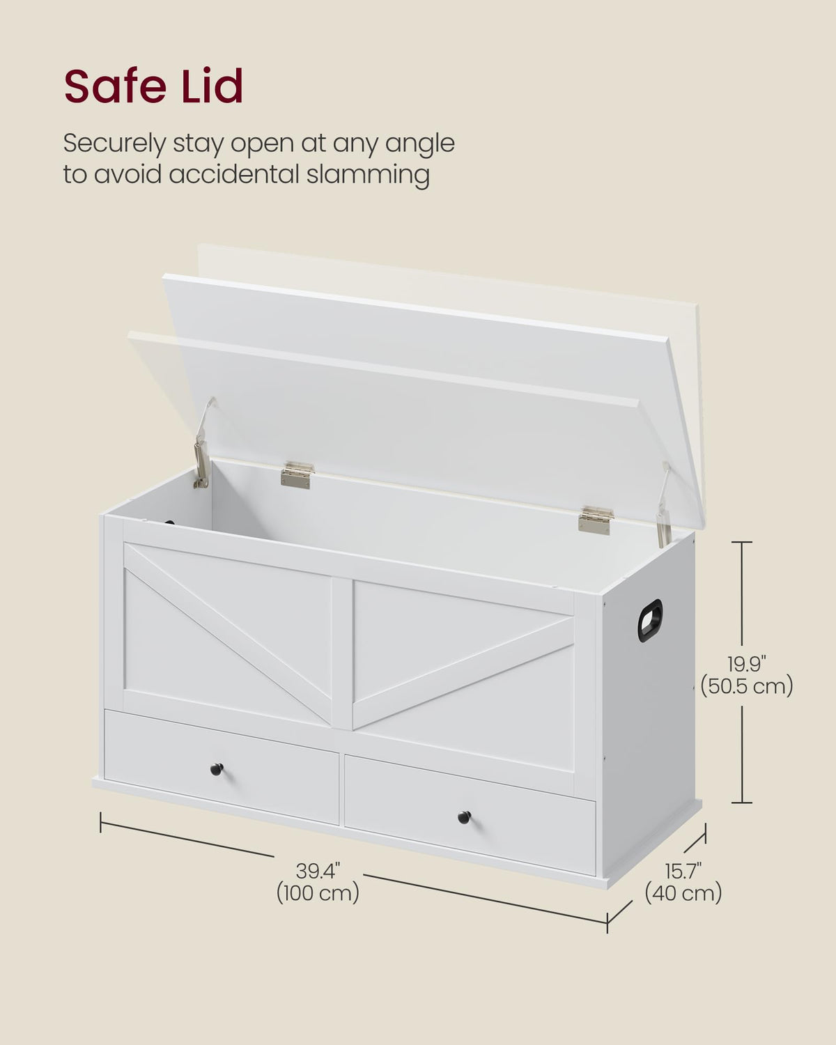 Farmhouse Storage Bench with Drawers