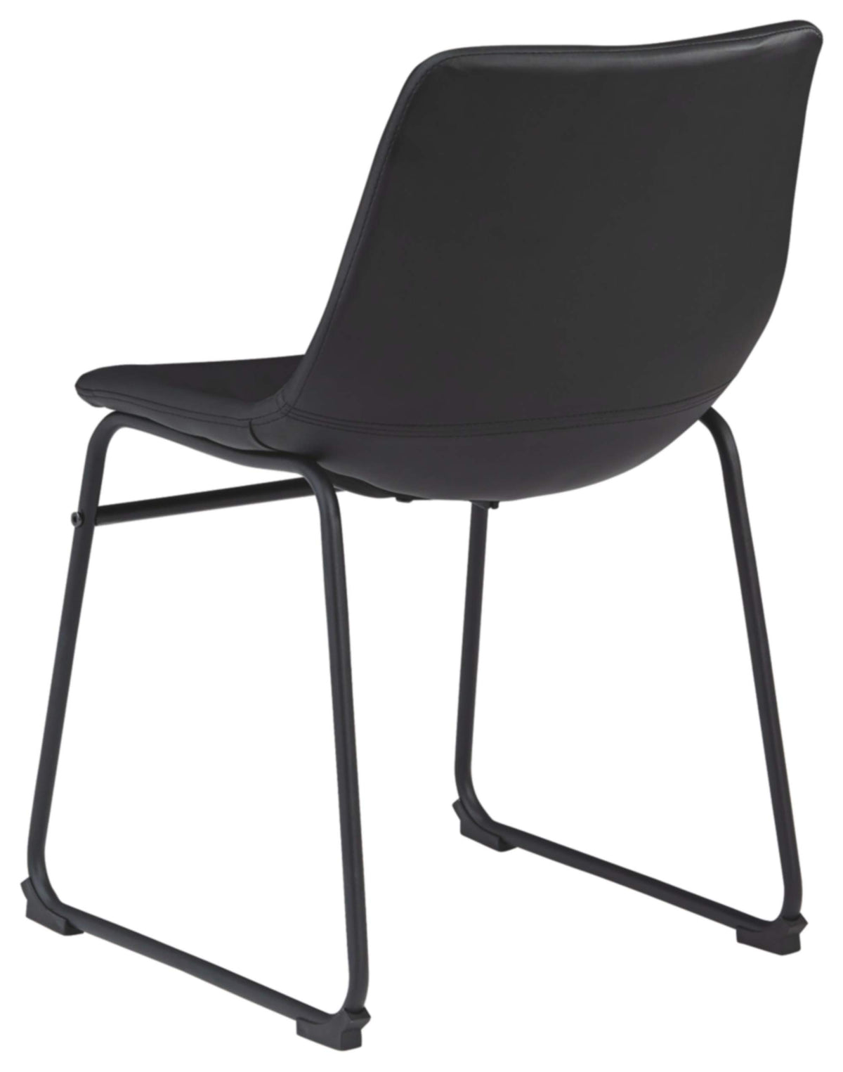 Signature Design by Ashley Centiar Mid Century Round Dining Room Table, Gray & Black and Bucket Chairs, 2 Count, Black