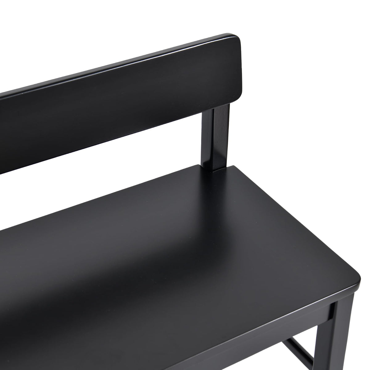 Black Wood Spindle Back Bench