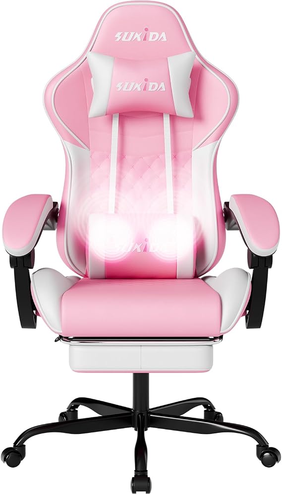 Pocket Spring Gaming Chair with Footrest