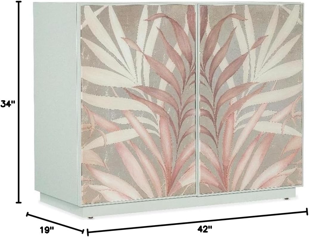 Hooker Furniture Susan G Komen Triumph Glass Door Accent Chest in Pink