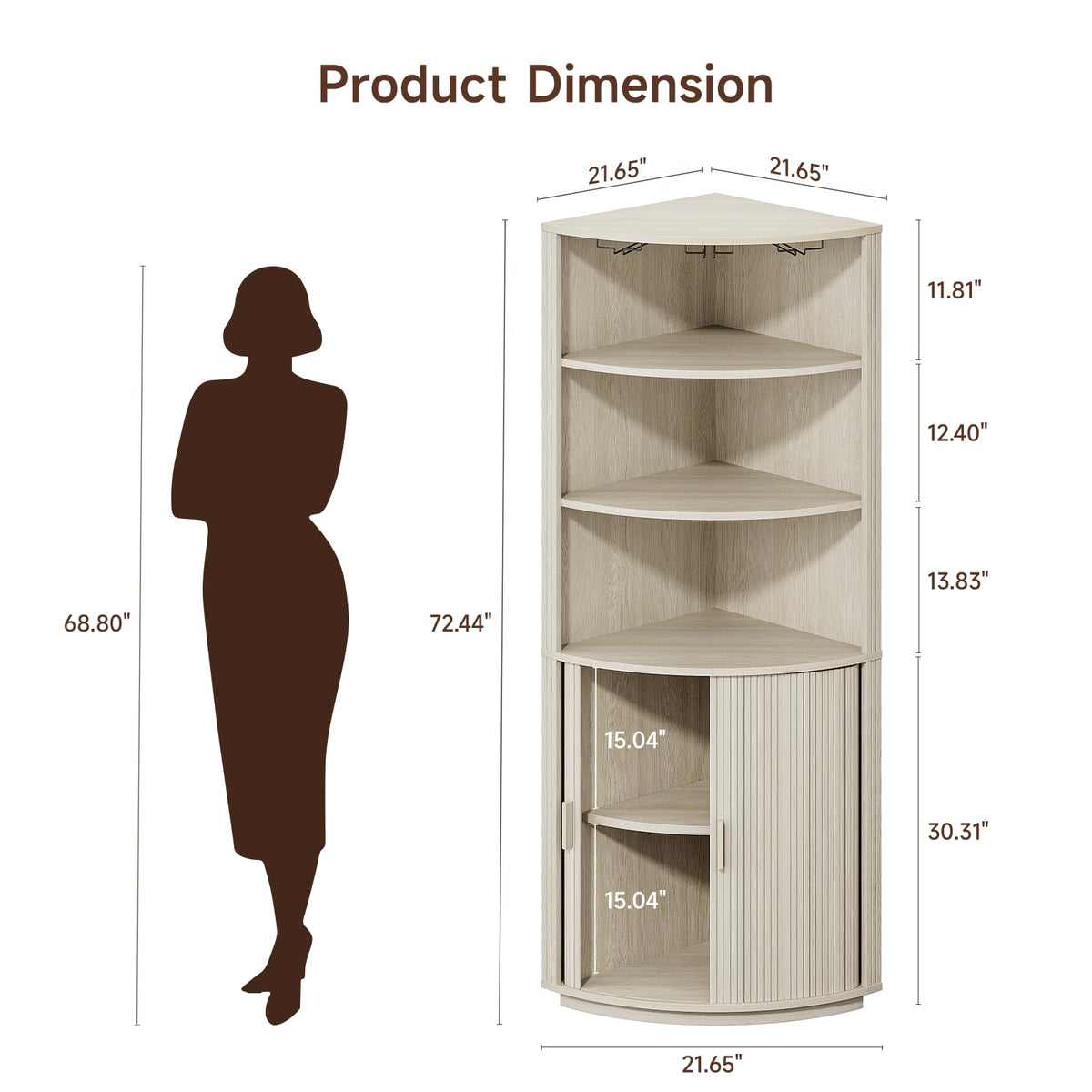 LED Corner Wine Cabinet