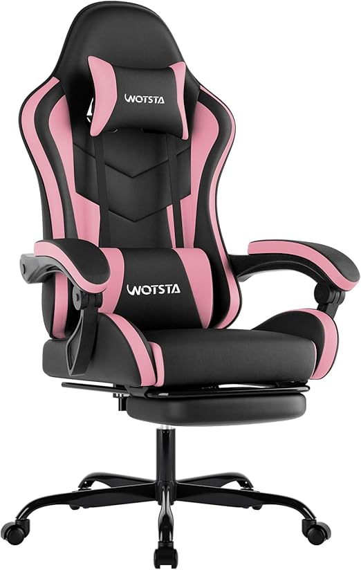 Ergonomic Gaming Chair with Footrest & Lumbar Support