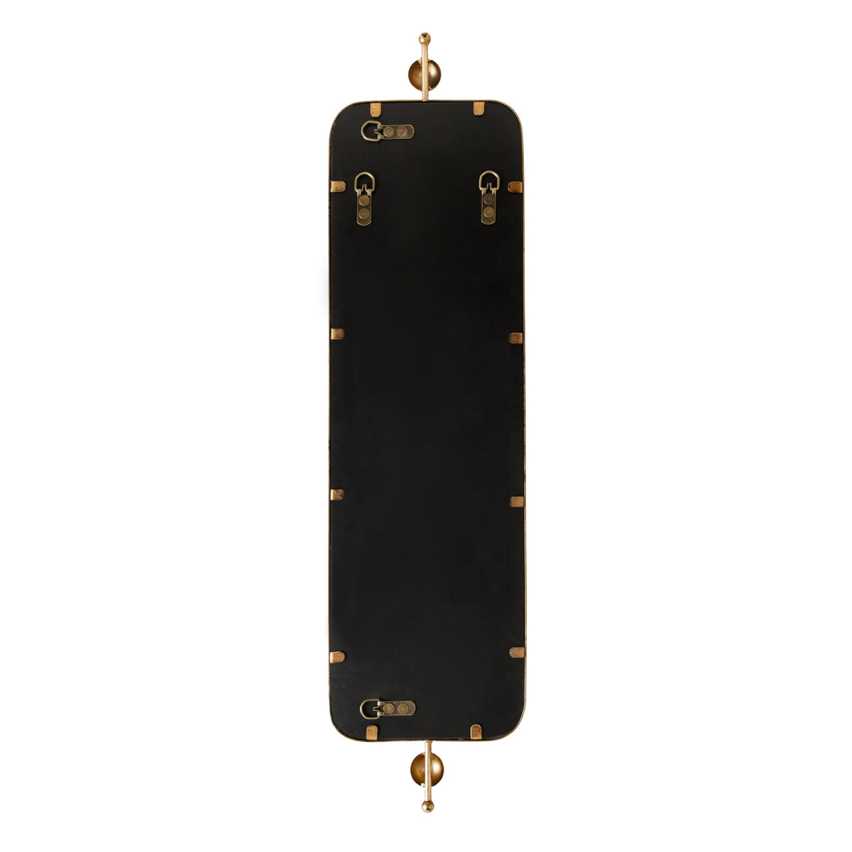 Antique Gold Slim Panel Wall Mirror