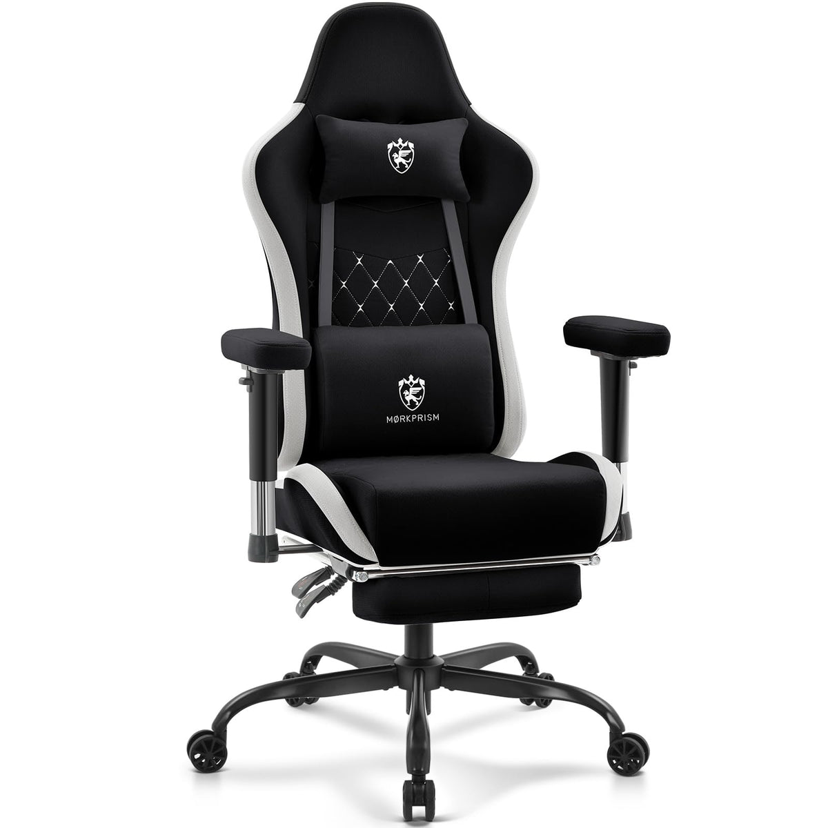 Morkprism Gaming Chair,Office Chair with Massage,Gel Pad,Black Grey