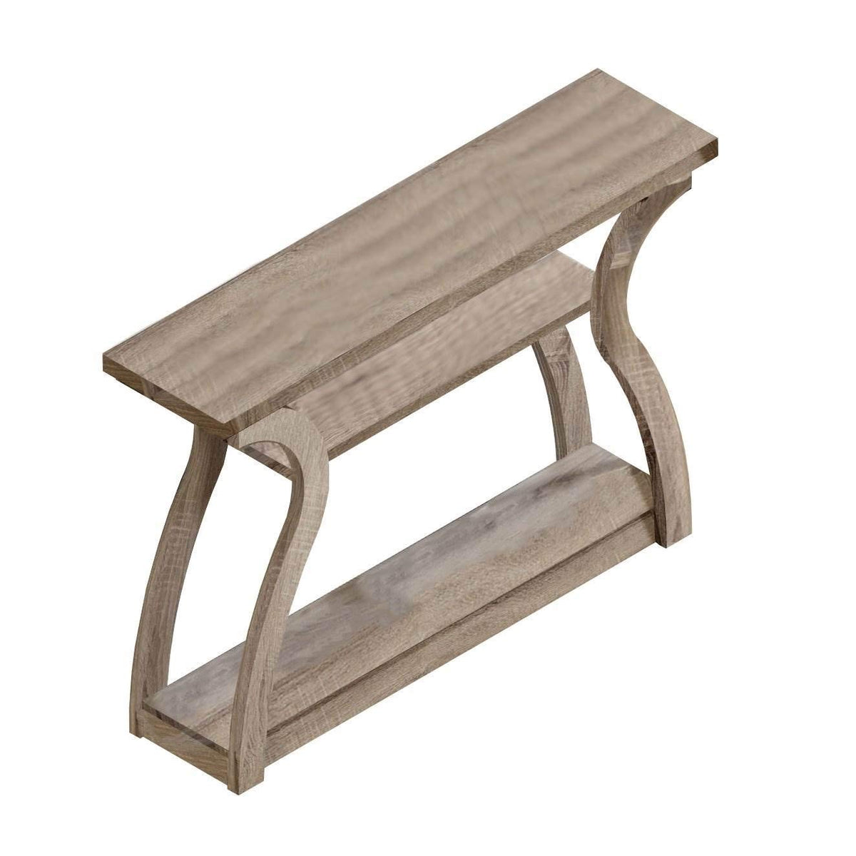 Dark Taupe 3-Tier Console Table
