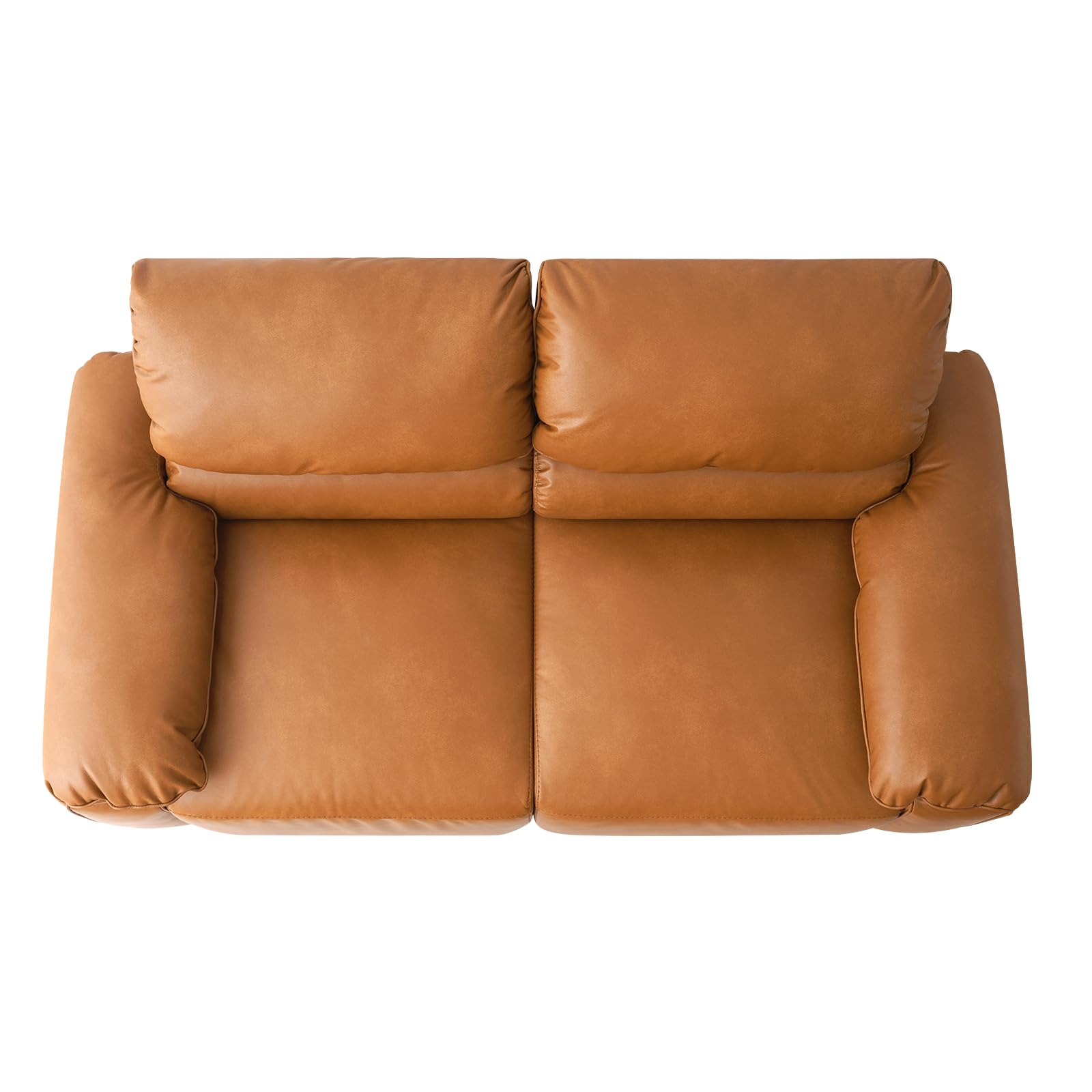 PU Leather Loveseat Sofa with Deep Seats & Wide Arms