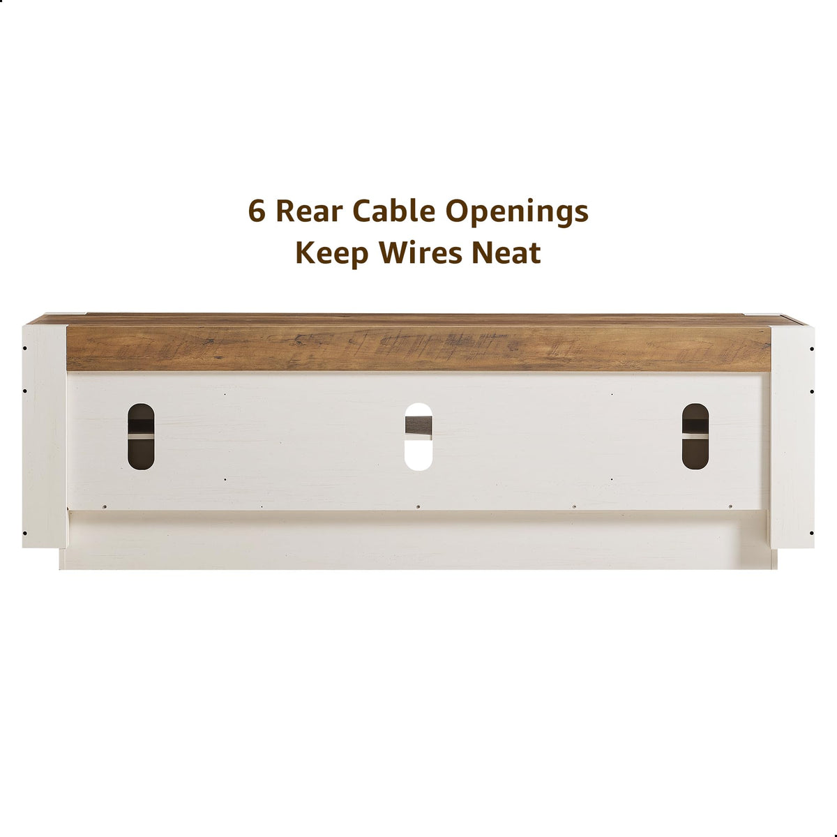Antique White Low-Profile TV Stand