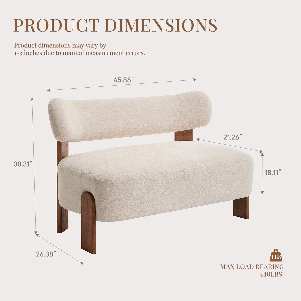 Upholstered Dining Bench with Backrest