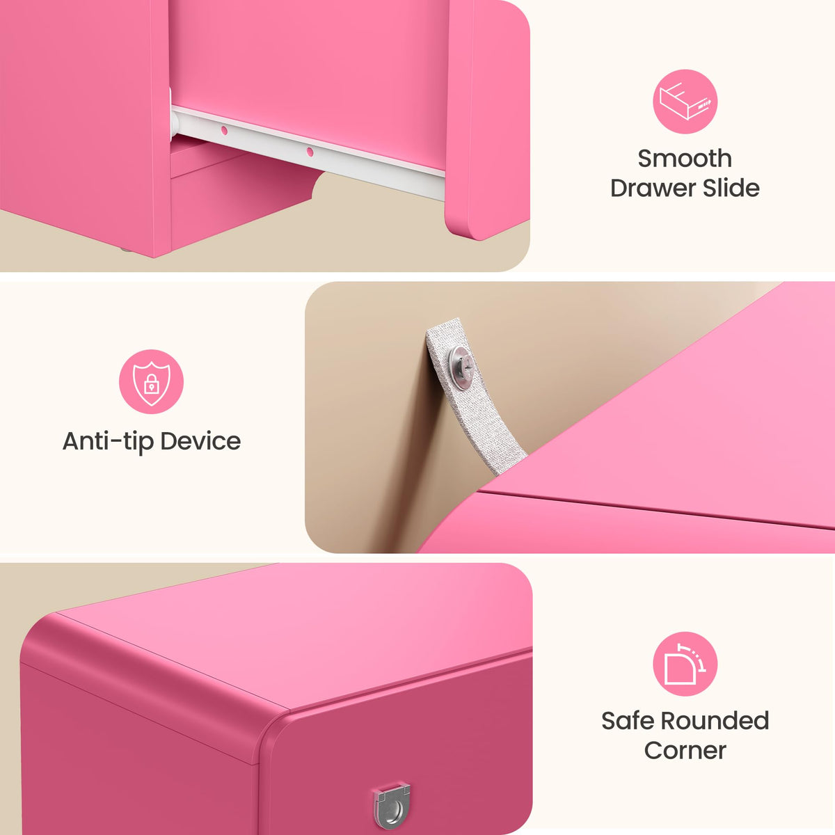 3-Drawer Nightstand