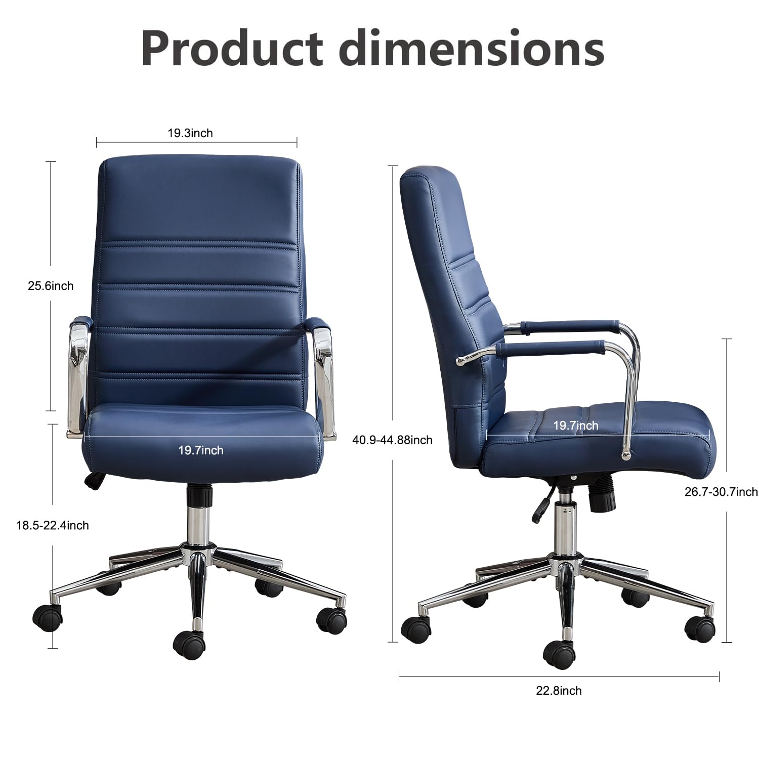 Leather Executive Office Chair with Wheels