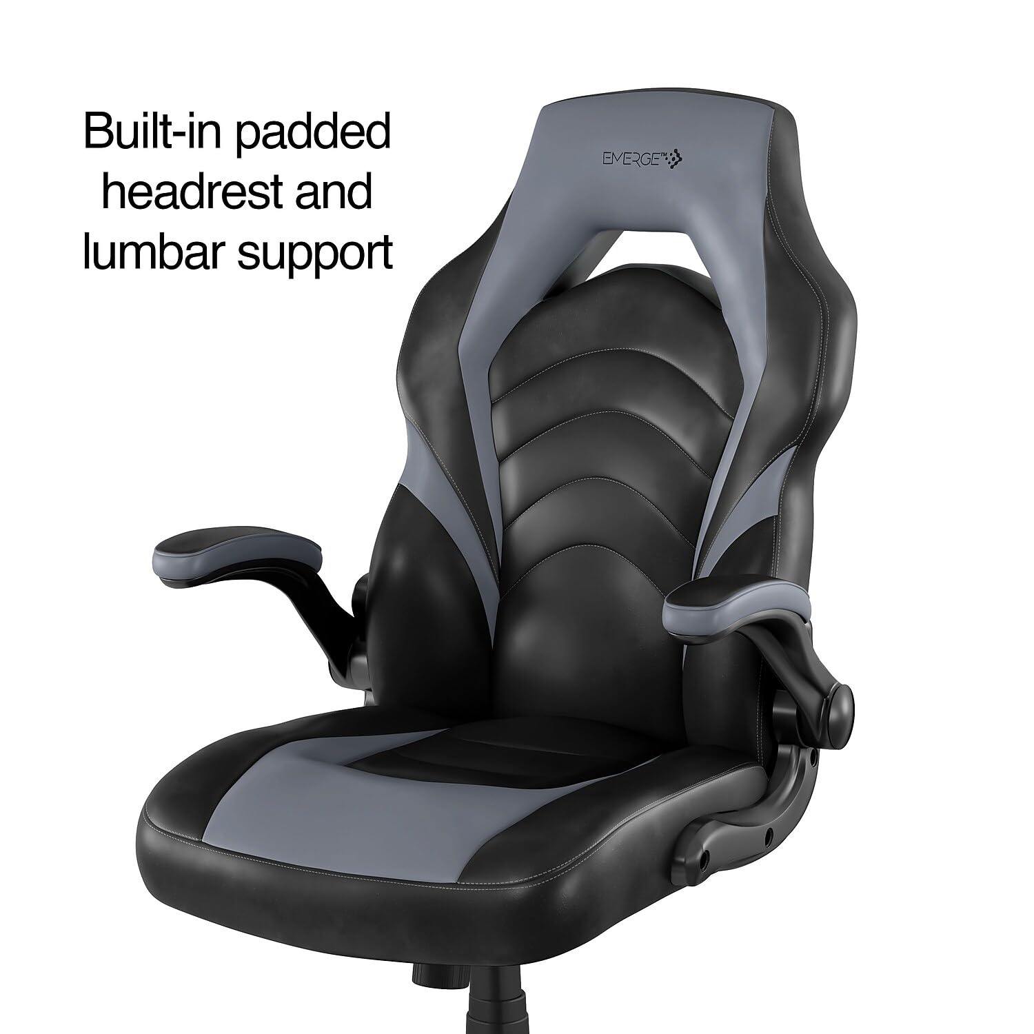 Ergonomic Gaming Chair with Adjustable Height & Flip-Up Armrests