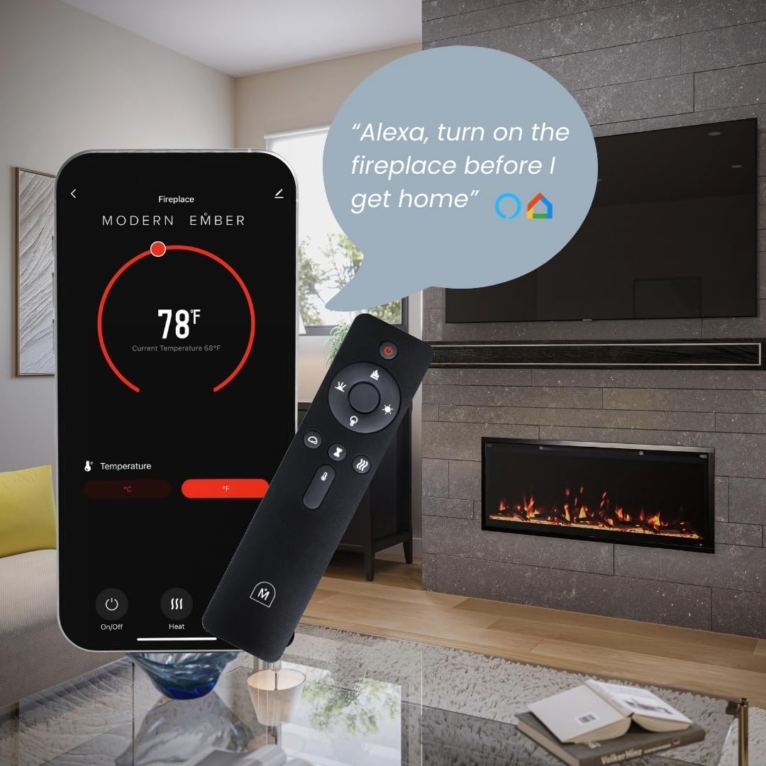 72-Inch Slim Electric Fireplace