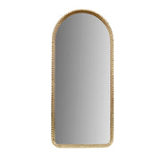 Arched Wall Mirror with Gold Metal Frame, 45"H