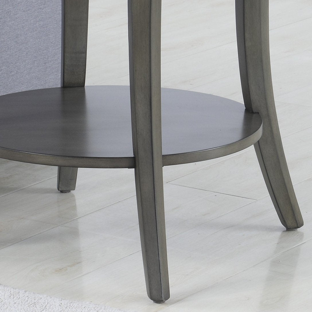 Gray Oval Coffee Table Set