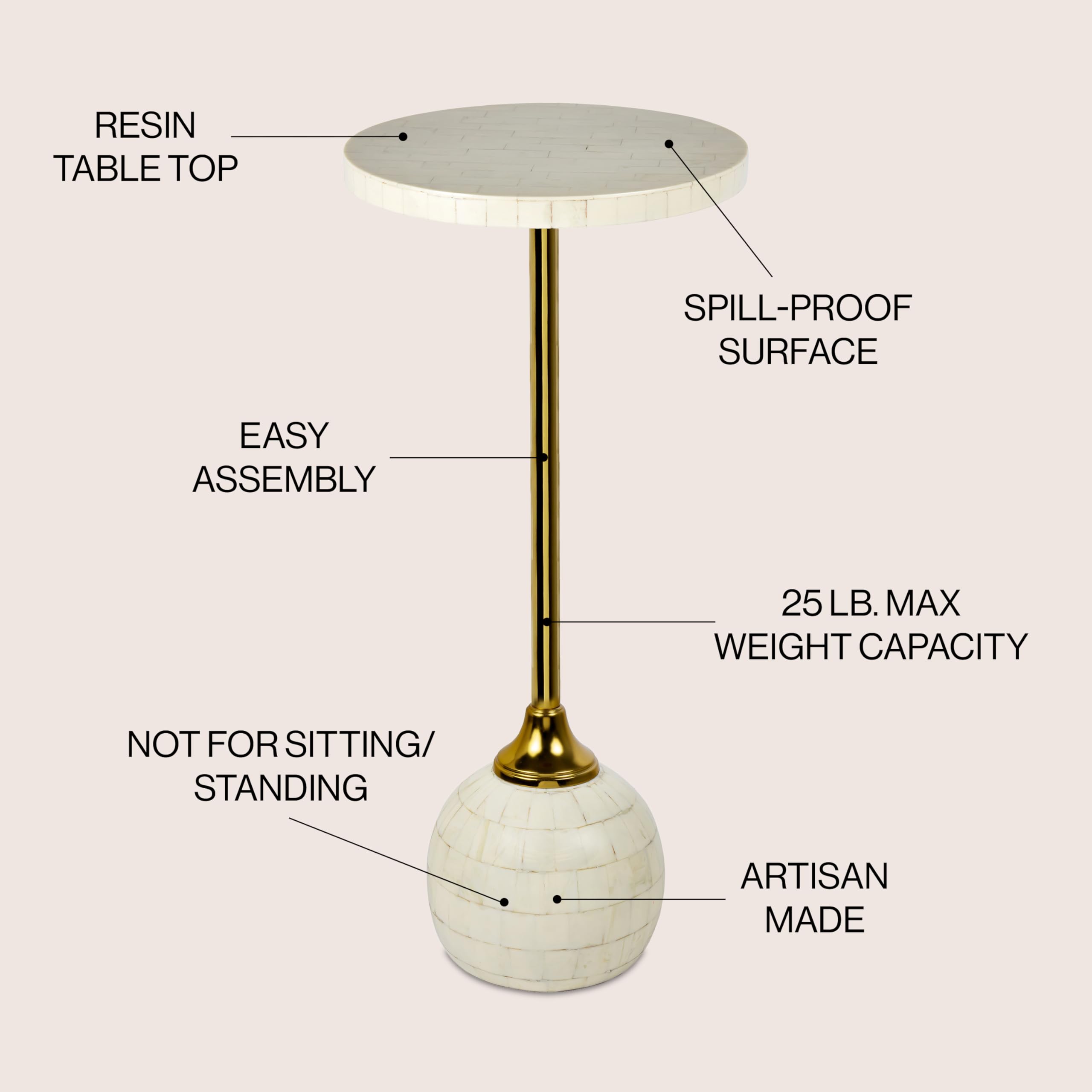 Mosaic Pedestal Drink Table