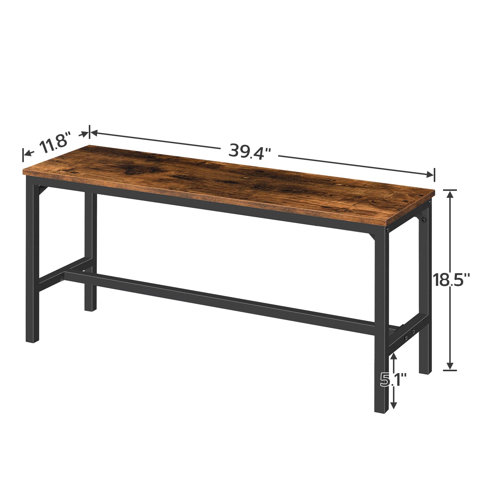Industrial Dining Benches Set of 2